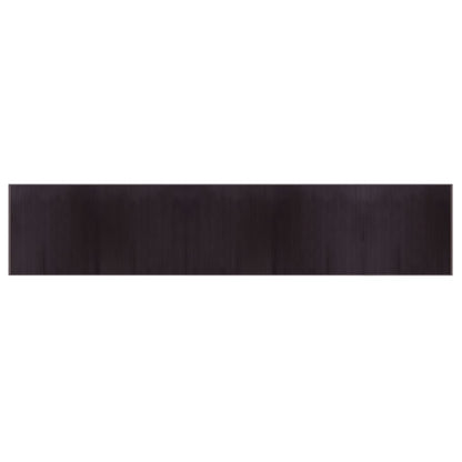 vidaXL Rug Rectangular Dark Brown 100x1000 cm Bamboo