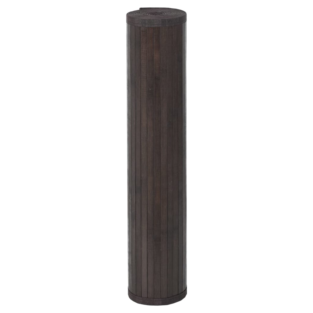 vidaXL Rug Rectangular Dark Brown 100x1000 cm Bamboo