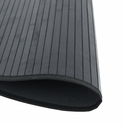vidaXL Rug Round Black 60 cm Bamboo