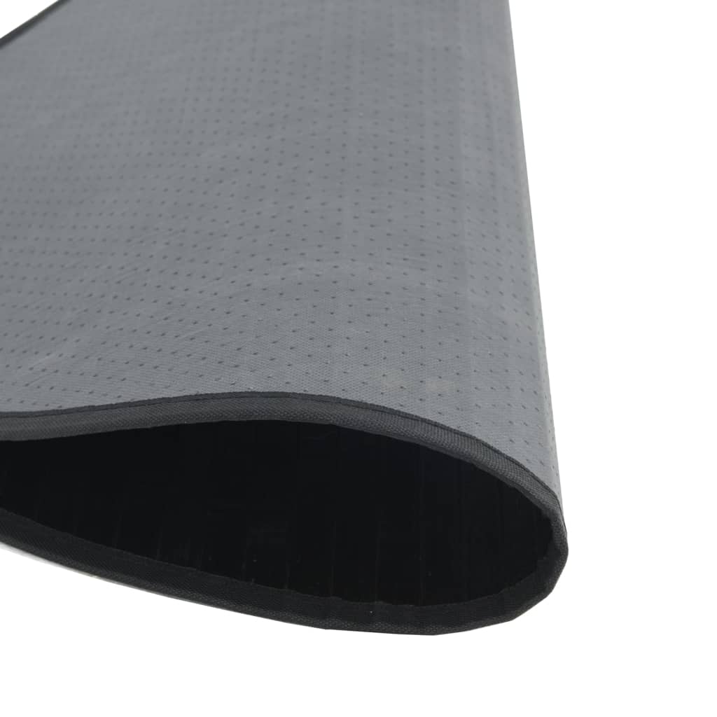 vidaXL Rug Round Black 60 cm Bamboo