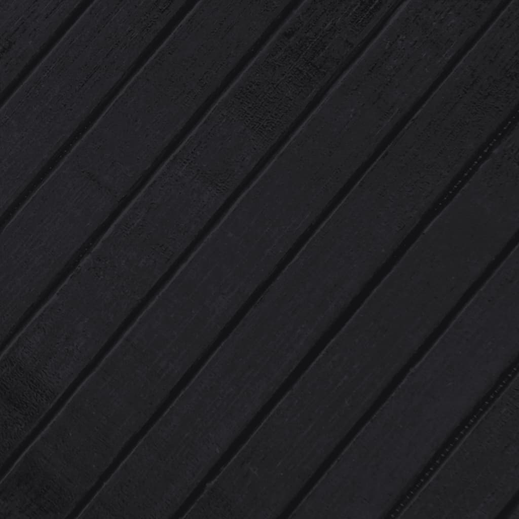 vidaXL Rug Round Black60 cm Bamboo