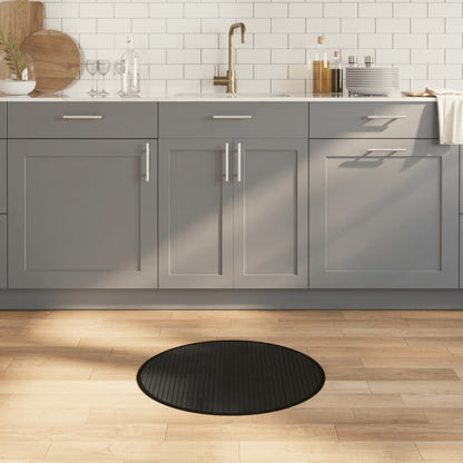 vidaXL Rug Round Black 60 cm Bamboo