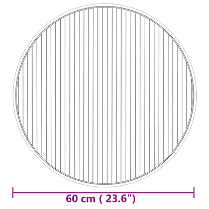 vidaXL Rug Round Natural60 cm Bamboo