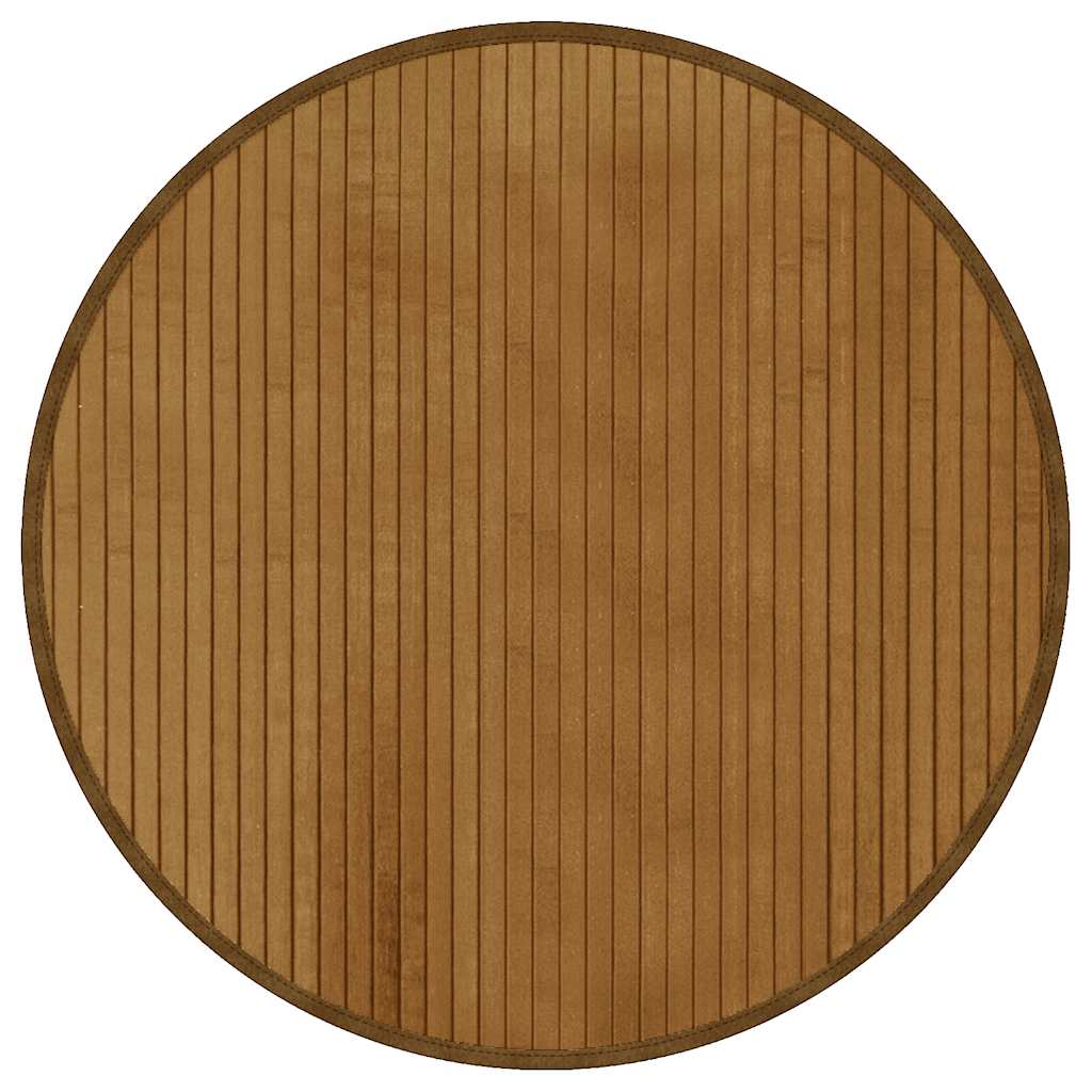 vidaXL Rug Round Brown 60 cm Bamboo