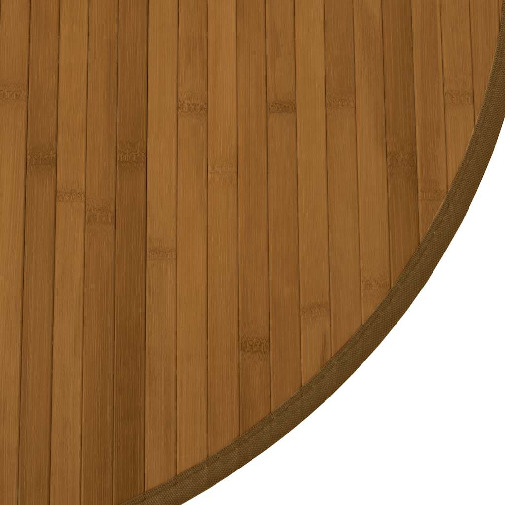 vidaXL Rug Round Brown60 cm Bamboo