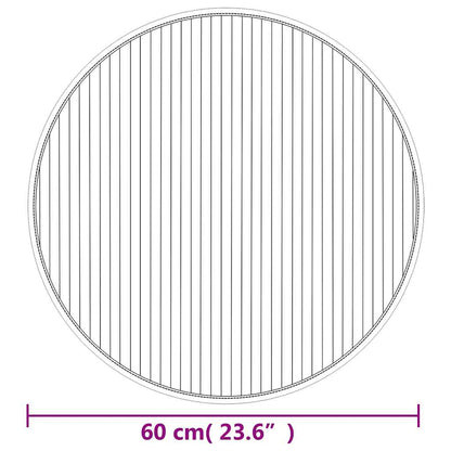 vidaXL Rug Round Brown60 cm Bamboo