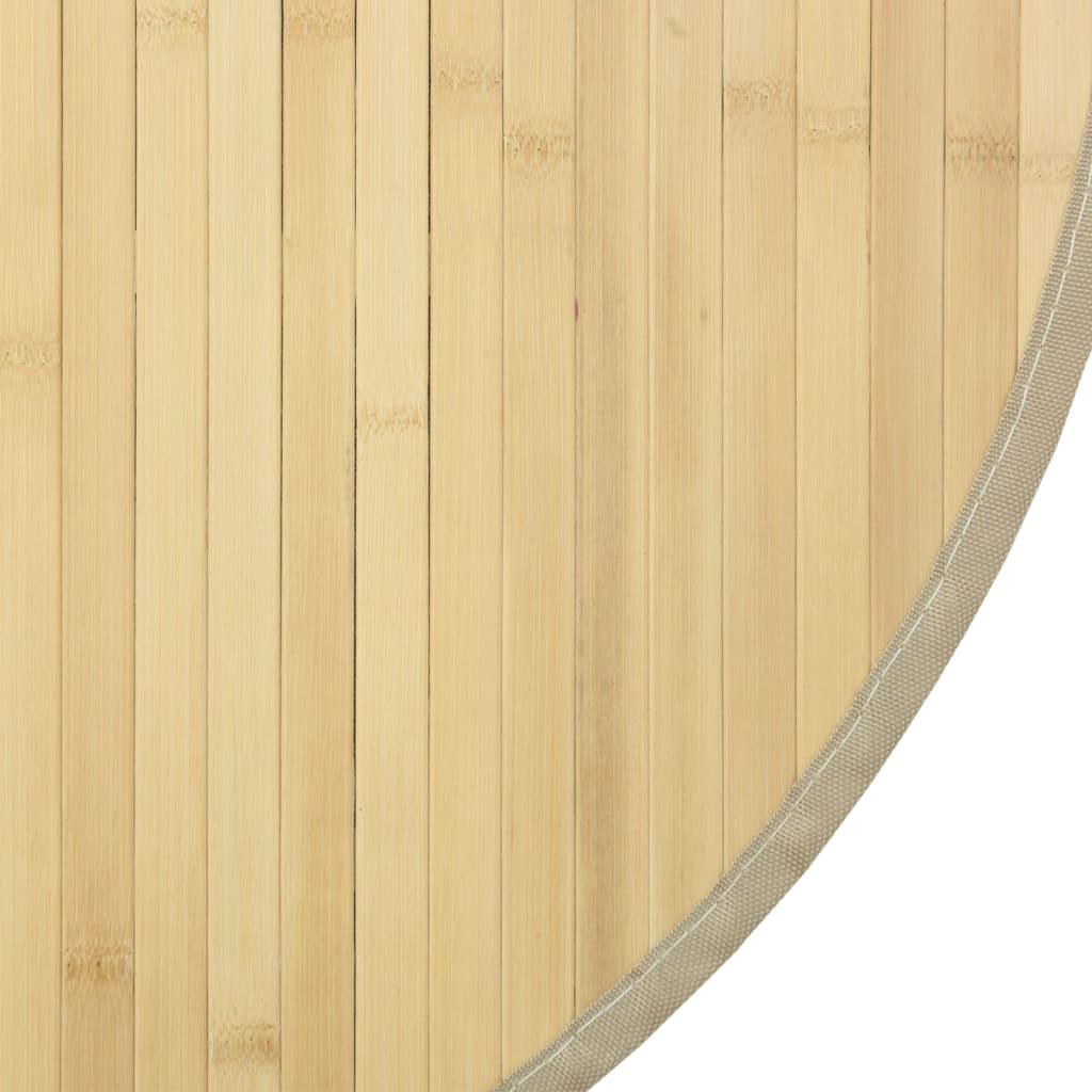 vidaXL Rug Round Light Natural60 cm Bamboo