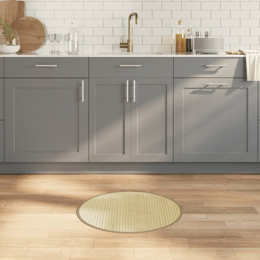 vidaXL Rug Round Light Natural60 cm Bamboo