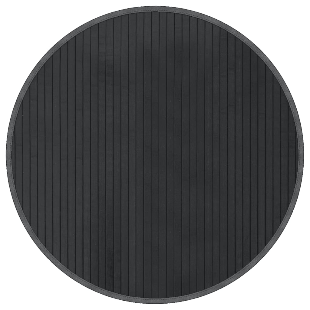 vidaXL Rug Round Grey 60 cm Bamboo