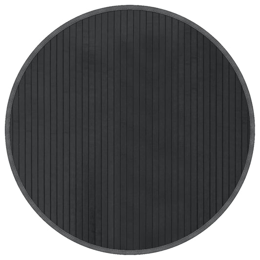 vidaXL Rug Round Grey 60 cm Bamboo