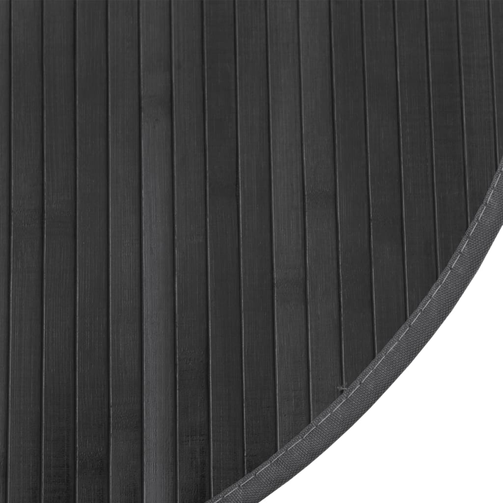vidaXL Rug Round Grey 60 cm Bamboo