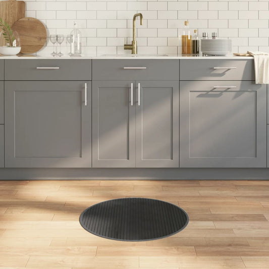 vidaXL Rug Round Grey 60 cm Bamboo