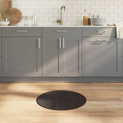 vidaXL Rug Round Dark Brown60 cm Bamboo