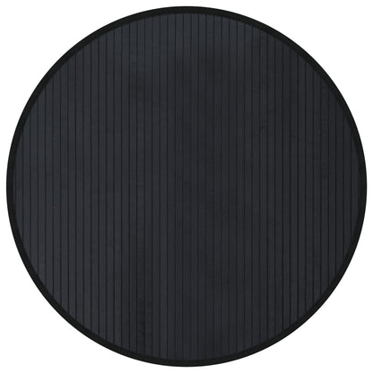 vidaXL Rug Round Black80 cm Bamboo