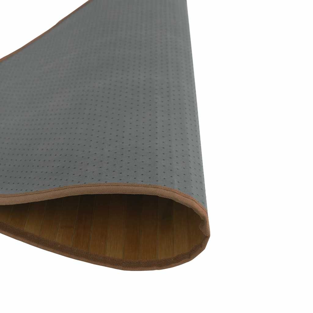 vidaXL Rug Round Brown80 cm Bamboo