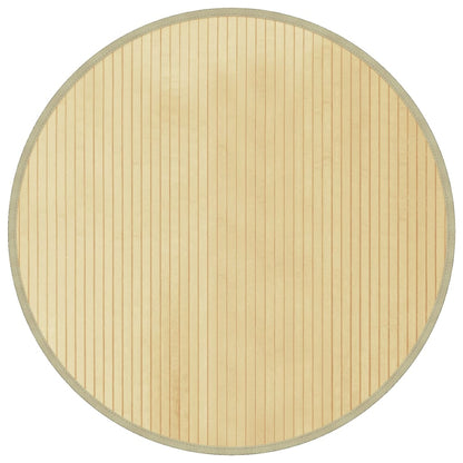 vidaXL Rug Round Light Natural 80 cm Bamboo