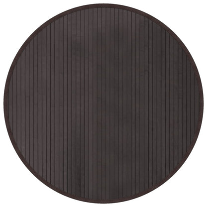 vidaXL Rug Round Dark Brown80 cm Bamboo