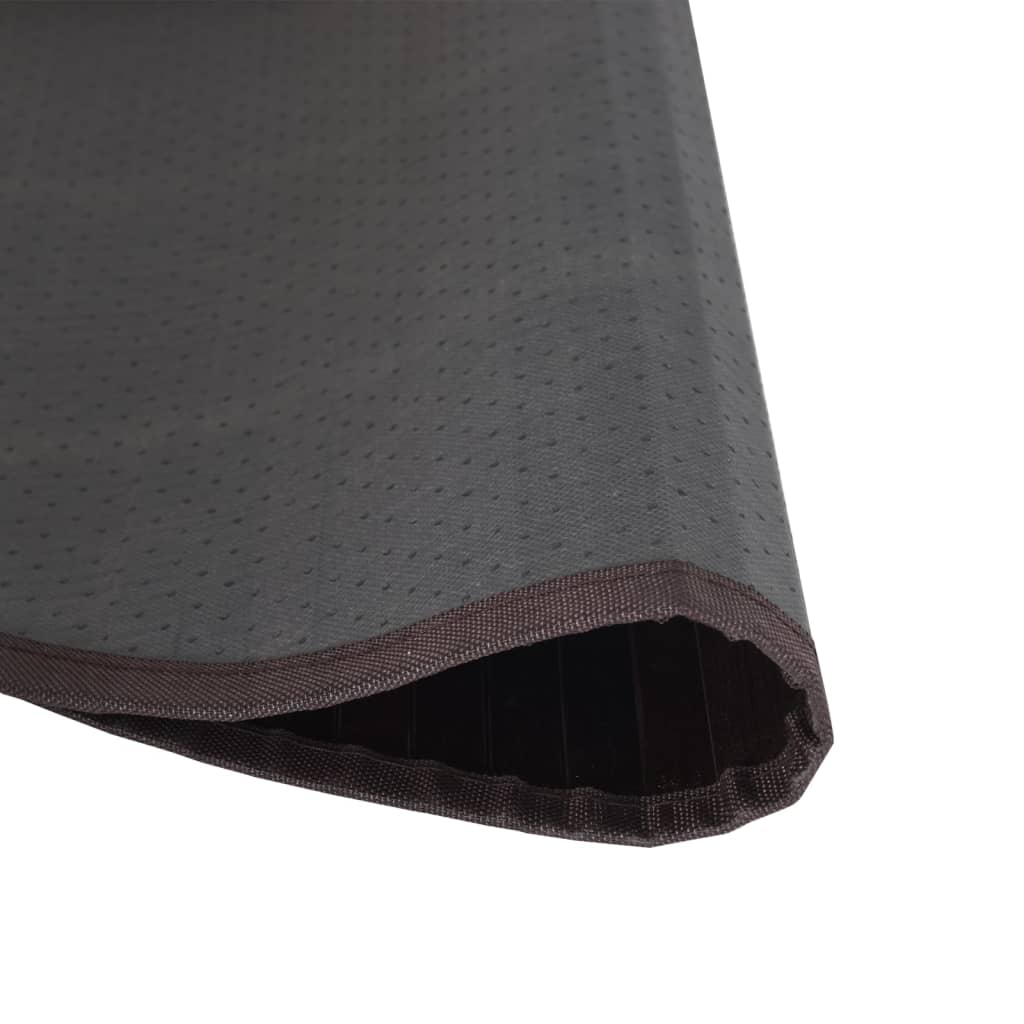 vidaXL Rug Round Dark Brown80 cm Bamboo