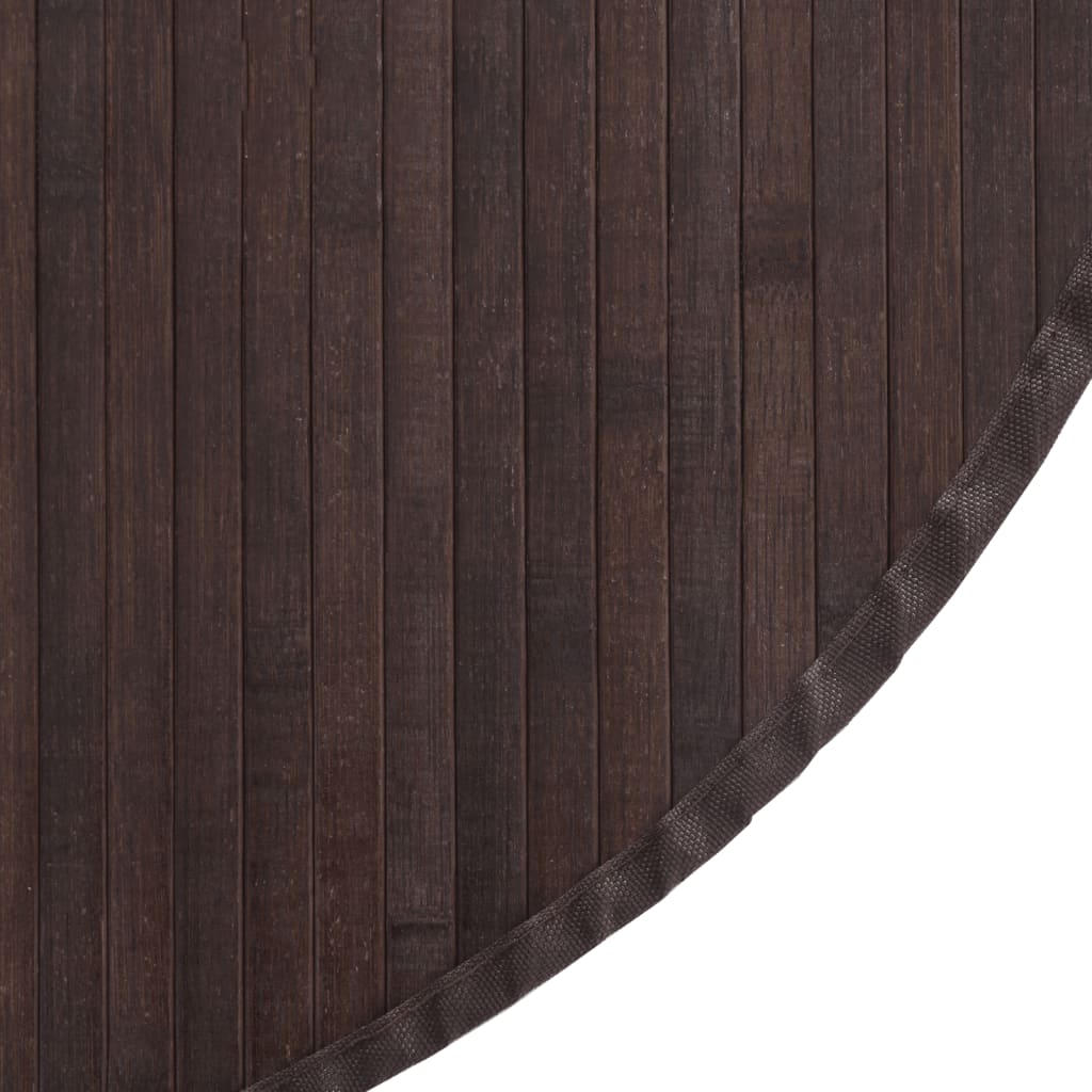 vidaXL Rug Round Dark Brown 80 cm Bamboo