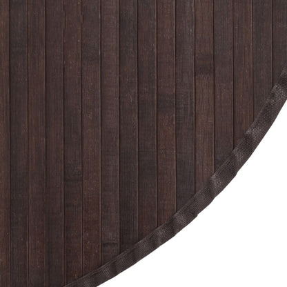 vidaXL Rug Round Dark Brown 80 cm Bamboo