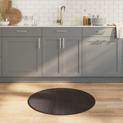 vidaXL Rug Round Dark Brown 80 cm Bamboo
