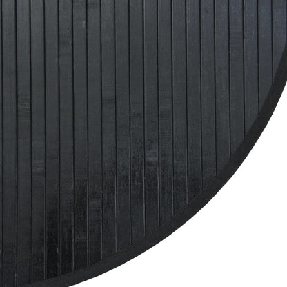 vidaXL Rug Round Black100 cm Bamboo
