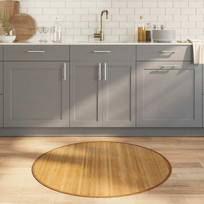 vidaXL Rug Round Natural 100 cm Bamboo