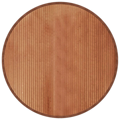 vidaXL Rug Round Brown100 cm Bamboo
