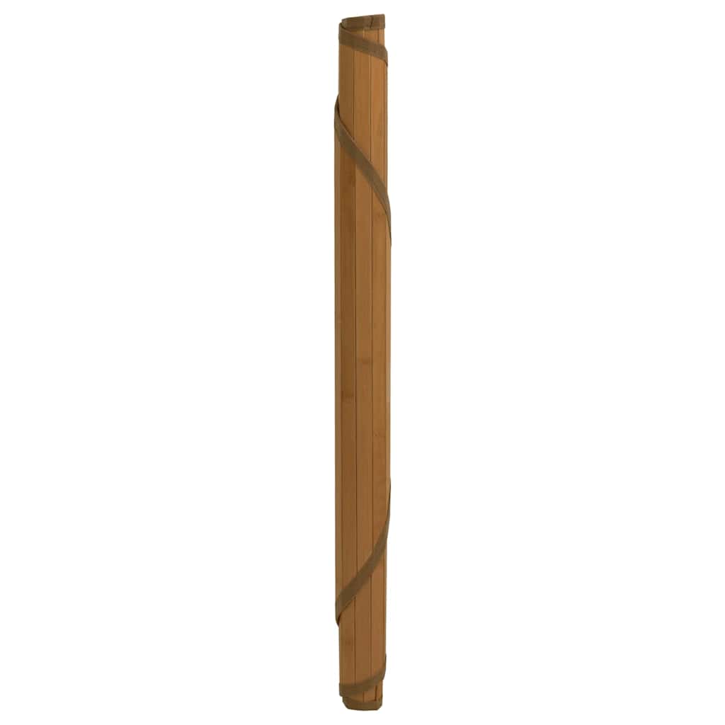 vidaXL Rug Round Brown 100 cm Bamboo