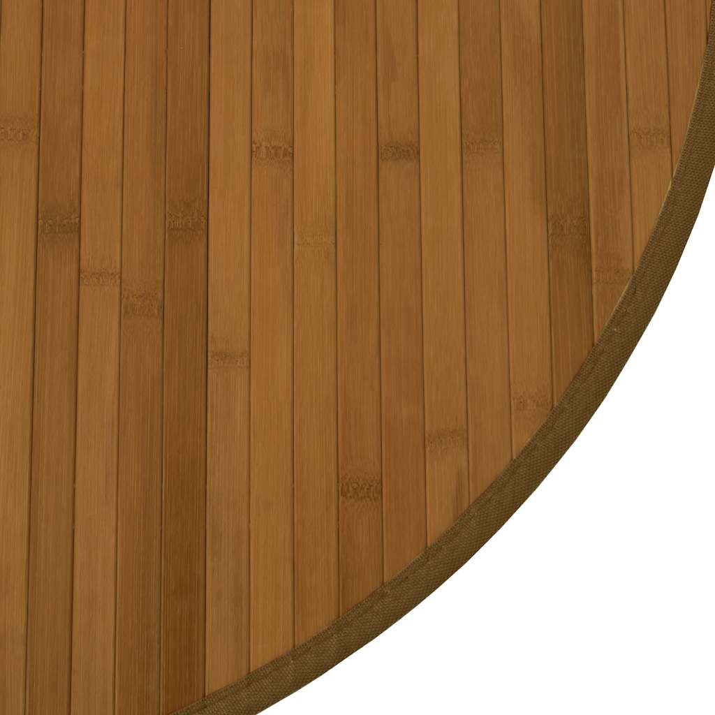 vidaXL Rug Round Brown 100 cm Bamboo