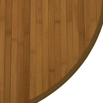 vidaXL Rug Round Brown 100 cm Bamboo