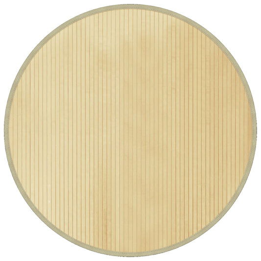 vidaXL Rug Round Light Natural100 cm Bamboo