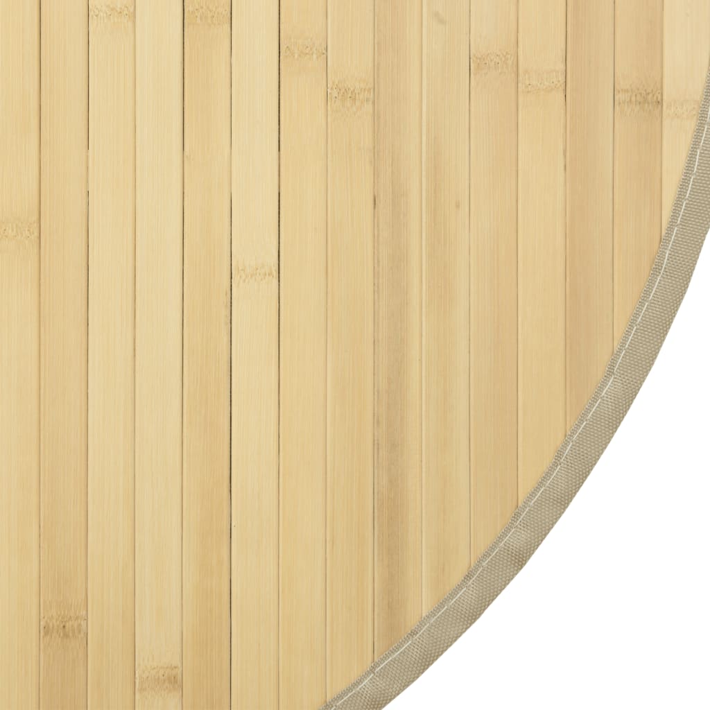 vidaXL Rug Round Light Natural 100 cm Bamboo