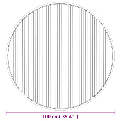 vidaXL Rug Round Light Natural 100 cm Bamboo