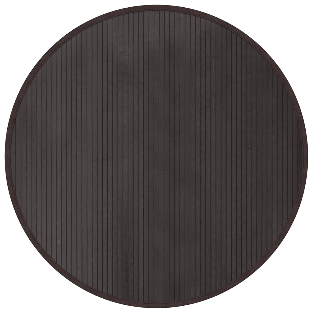vidaXL Rug Round Dark Brown 100 cm Bamboo