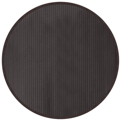 vidaXL Rug Round Dark Brown 100 cm Bamboo