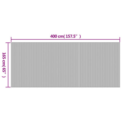 vidaXL Room Divider Black Width 400 cm Height 165 cm Bamboo