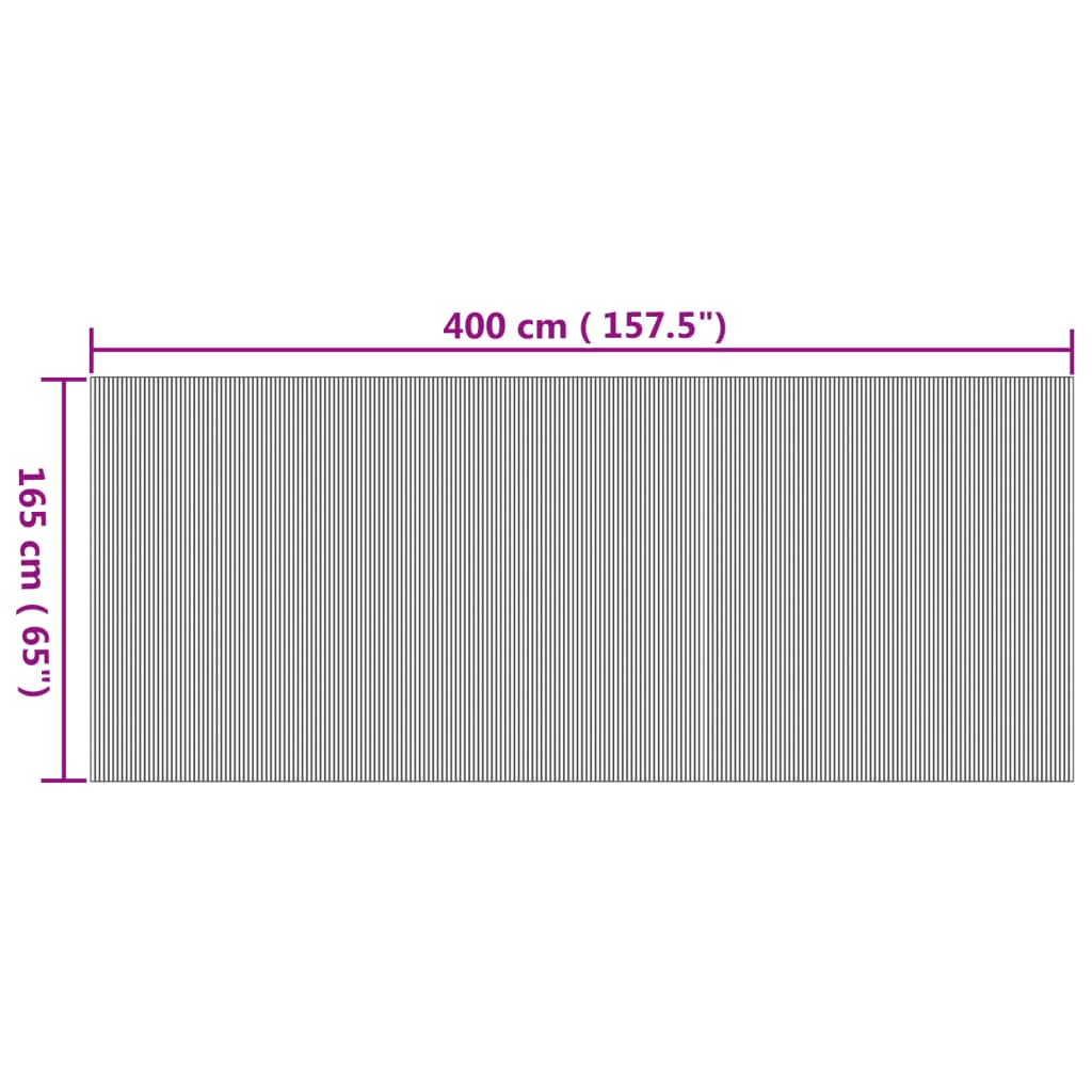 vidaXL Room Divider Natural Width 400 cm Height 165 cm Bamboo
