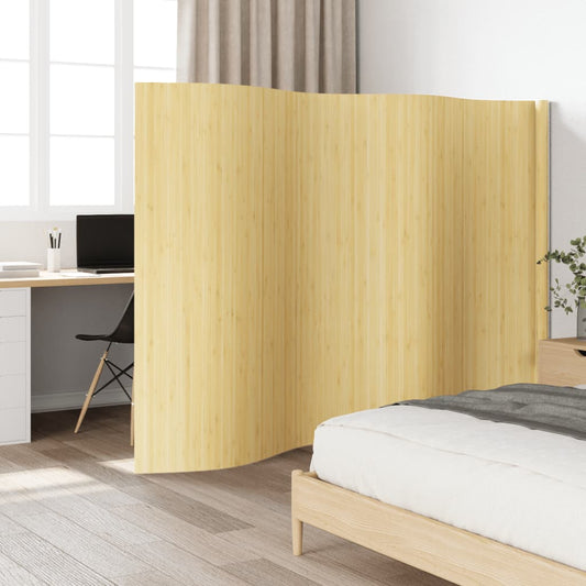 vidaXL Room Divider Light Natural 165x400 cm Bamboo