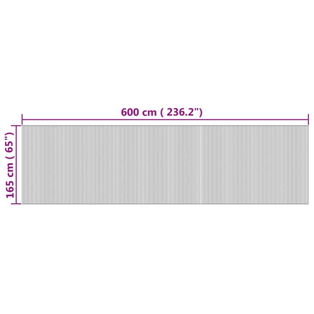 vidaXL Room Divider Natural Width 600 cm Height 165 cm Bamboo