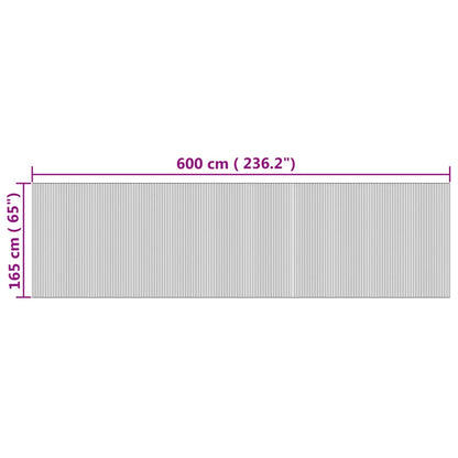 vidaXL Room Divider Natural Width 600 cm Height 165 cm Bamboo