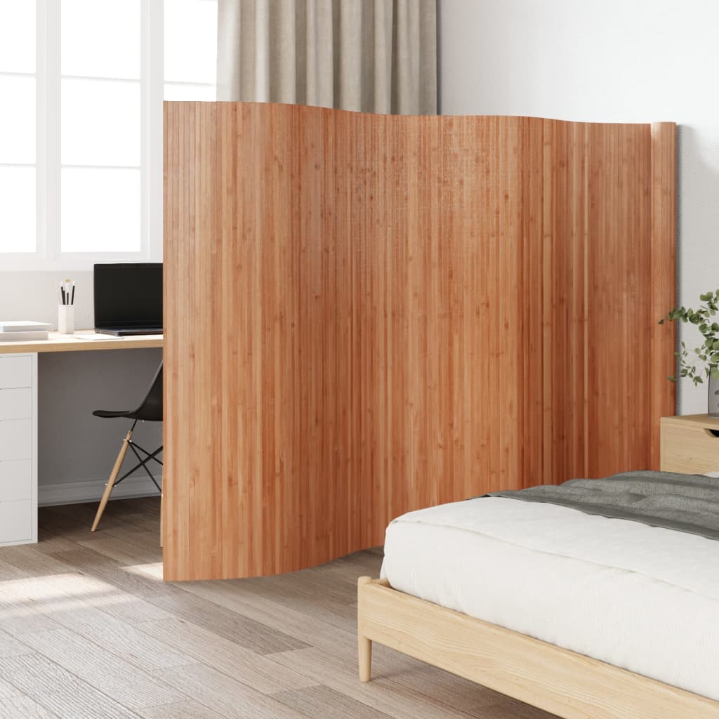 vidaXL Room Divider Natural Width 600 cm Height 165 cm Bamboo
