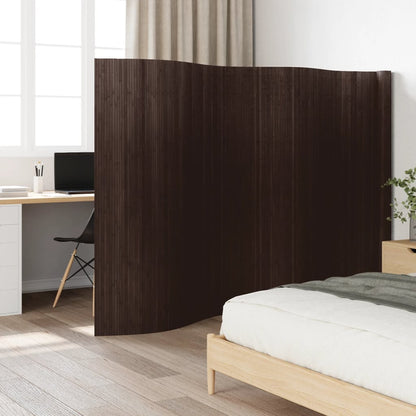 vidaXL Room Divider Dark Brown Width 600 cm Height 165 cm Bamboo