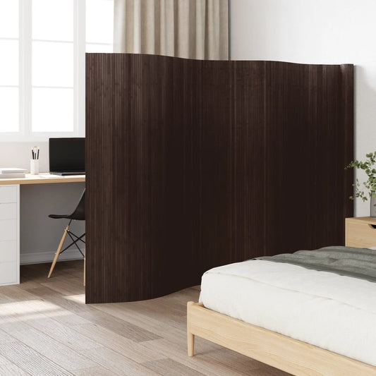 vidaXL Room Divider Dark Brown Width 600 cm Height 165 cm Bamboo