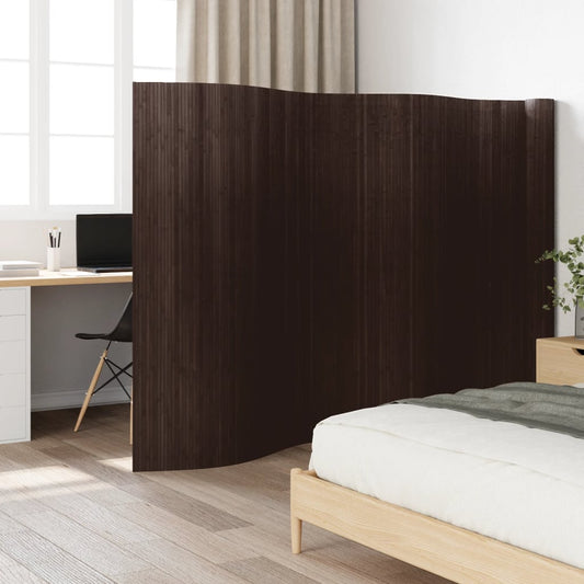 vidaXL Room Divider Dark Brown 165x800 cm Bamboo