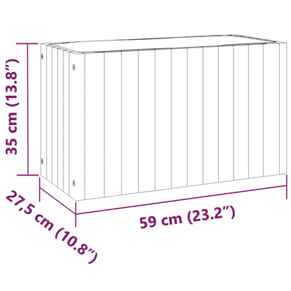 vidaXL Garden Planter 59x27.5x35 cm Solid Wood Acacia