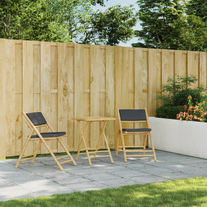 vidaXL Garden Table | Natural Bamboo | Bamboo | Small | Foldable