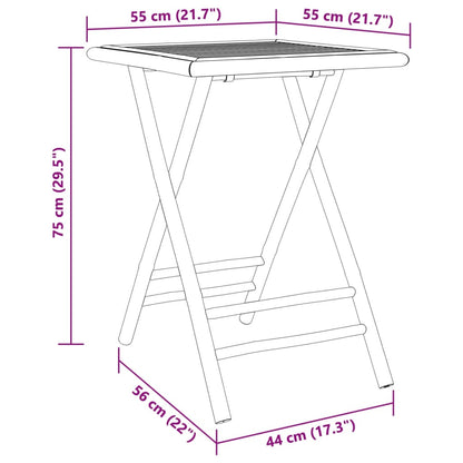 vidaXL Garden Table | Natural Bamboo | Bamboo | Small | Foldable