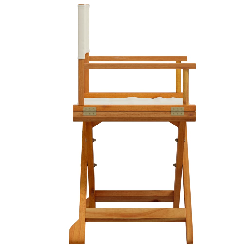 vidaXL Folding Director Chairs 2 pcs Cream White Fabric