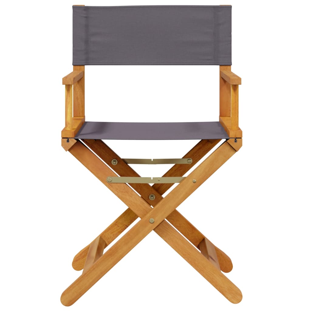 vidaXL Folding Director Chairs 2 pcs Dark Grey Fabric